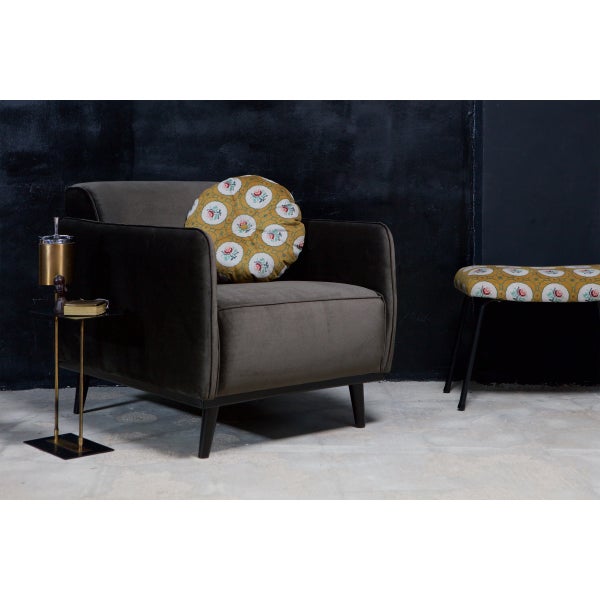 De Eekhoorn STATEMENT FAUTEUIL MET ARM VELVET WARM GROEN