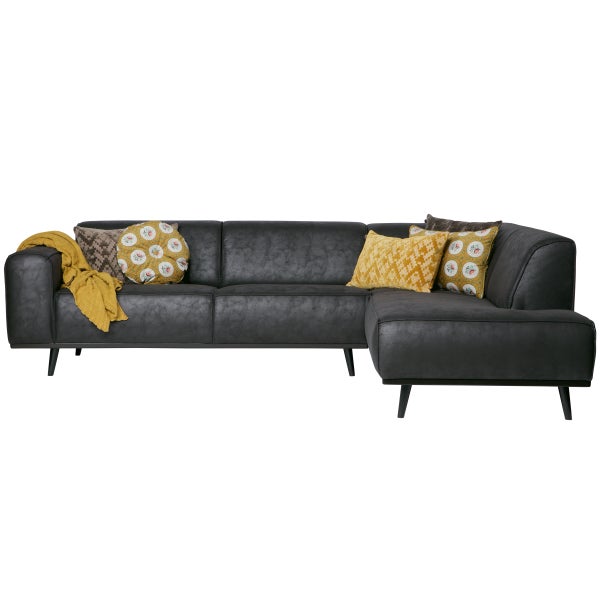 de eekhoorn STATEMENT HOEKBANK RECHTS SUEDINE ZWART