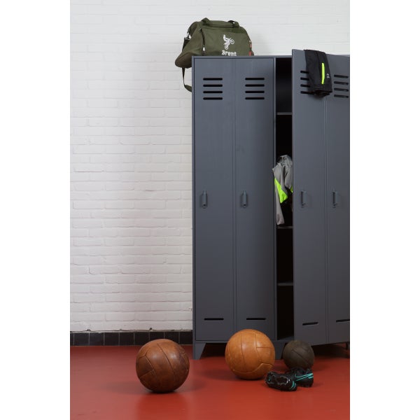 De Eekhoorn STIJN HOOG 2-DEURS LOCKERKAST STEEL GREY [fsc]