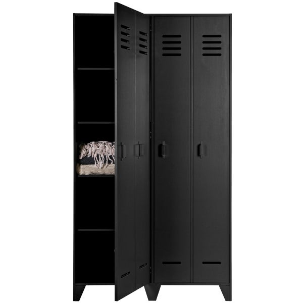 de eekhoorn STIJN HOOG 2-DEURS LOCKERKAST ZWART [fsc]