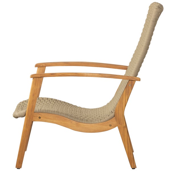 de eekhoorn STONY TUIN FAUTEUIL MET ARMLEUNING TOUW/HOUT ARMY