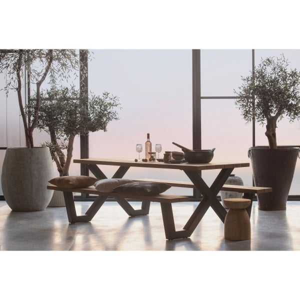 De Eekhoorn TABLO OUTDOOR PICKNICKTAFEL AYOUS NATUREL X-POOT METAAL[fsc]