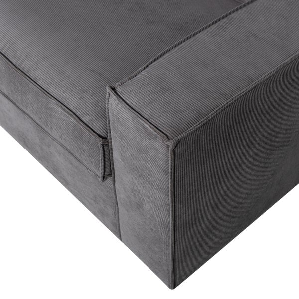 De Eekhoorn THOMAS HOEKBANK RIBSTOF LINKS DONKERGRIJS