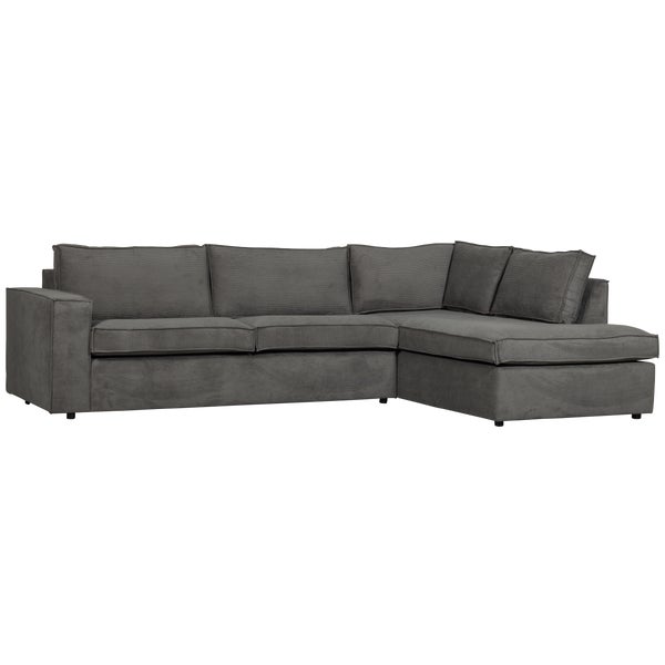 De Eekhoorn THOMAS HOEKBANK RIBSTOF RECHTS DONKERGRIJS