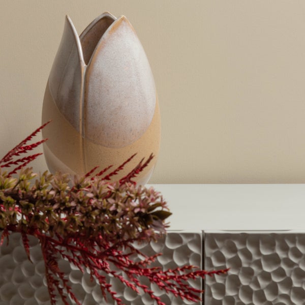 De Eekhoorn TOULIPA TULPVORMIGE VAAS KERAMIEK NATUREL