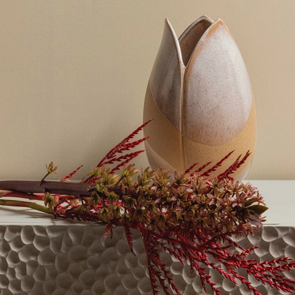 De Eekhoorn TOULIPA TULPVORMIGE VAAS KERAMIEK NATUREL