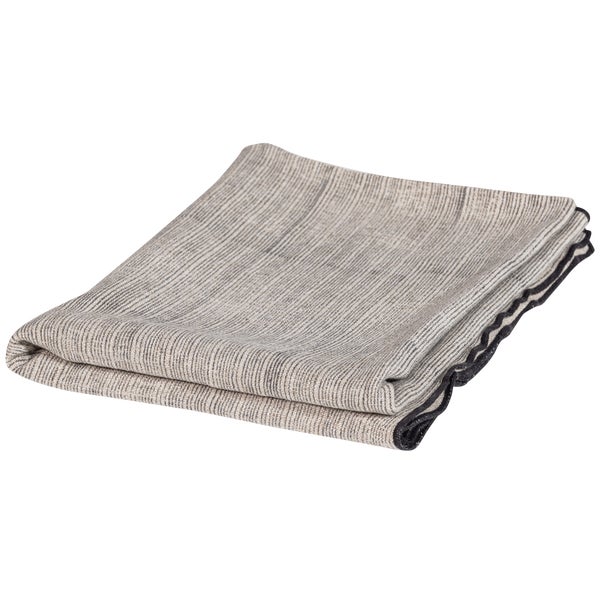 De Eekhoorn UNIQUE PLAID MET STREEP ZWART/WIT 130X170 CM