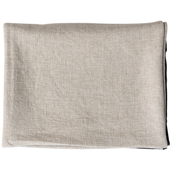 de eekhoorn UNIQUE PLAID MET STREEP ZWART/WIT 130X170 CM