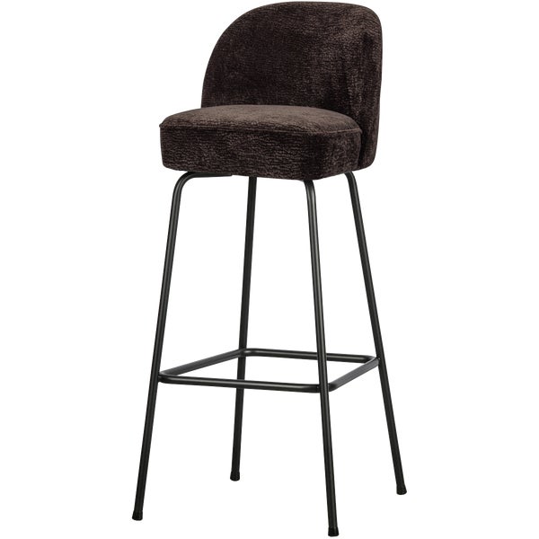De Eekhoorn VOGUE BARSTOEL 80 CM 3D CHENILLE DONKERBRUIN