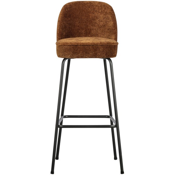 de eekhoorn VOGUE BARSTOEL 80 CM 3D CHENILLE MIDDENBRUIN