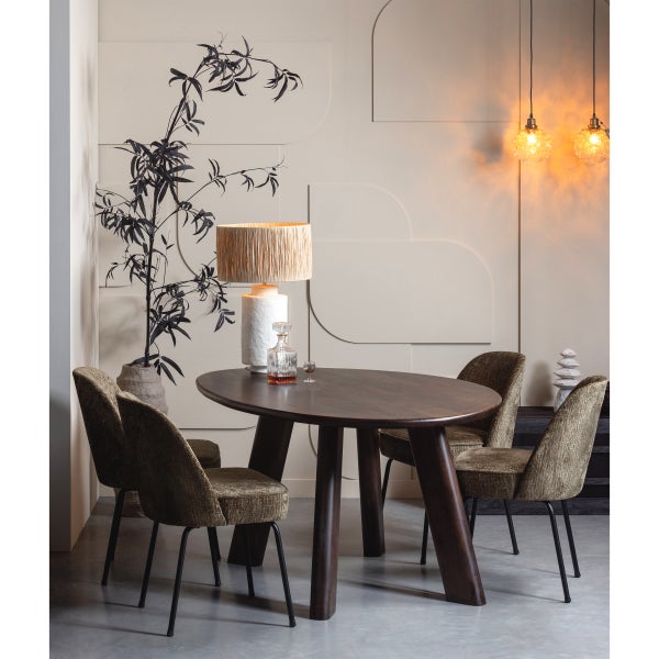 De Eekhoorn VOGUE EETKAMERSTOEL STRUCTURE VELVET BONSAI