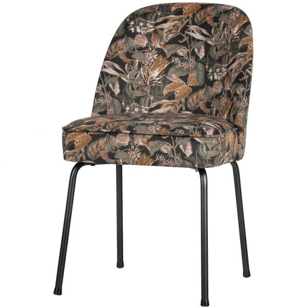 De Eekhoorn VOGUE EETKAMERSTOEL VELVET BOUQUET ZWART