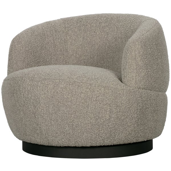 De Eekhoorn WOOLLY DRAAIFAUTEUIL BOUCLÉ NATUREL MELANGE