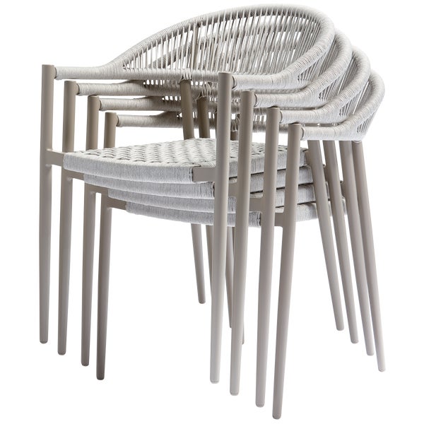 de eekhoorn YELLOW TUINSTOEL TOUW/ALUMINIUM LICHTGRIJS