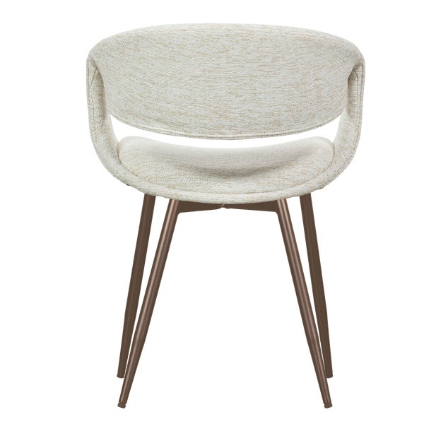 De Eekhoorn YOSSI EETKAMERSTOEL NATUREL MET METALEN POOT KOPER