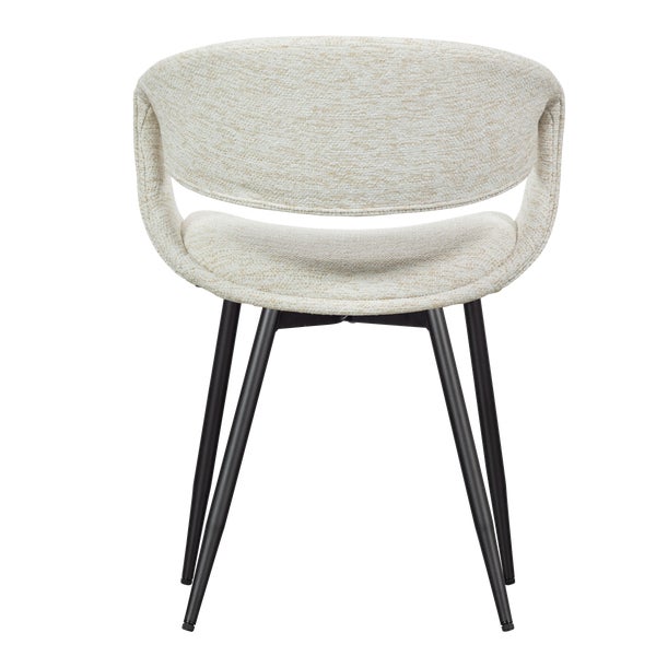 De Eekhoorn YOSSI EETKAMERSTOEL NATUREL MET METALEN POOT ZWART