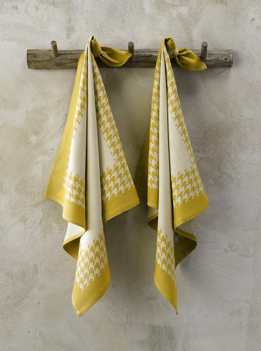 de witte lietaer Keuken pied de poule Keukenlinnen pied de poule