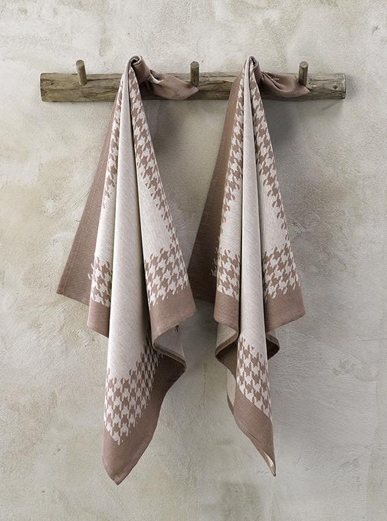 de witte lietaer Keuken pied de poule Keukenlinnen pied de poule