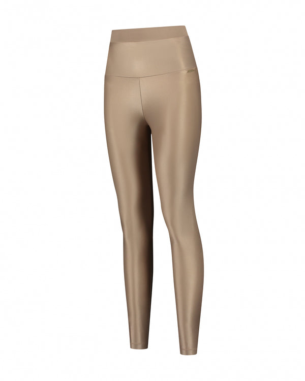 deblon sports Clara Shine Leggings High Waistband Taupe