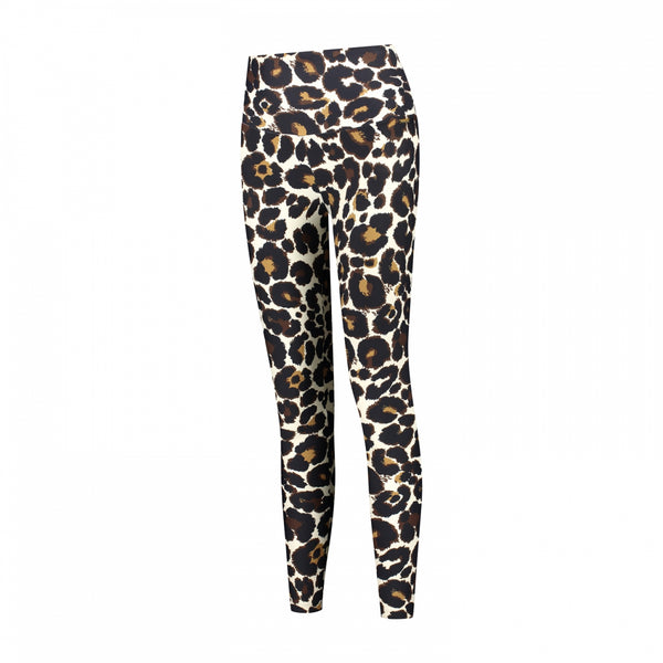 deblon sports Classic Leggings High Waistband Leopard Off White