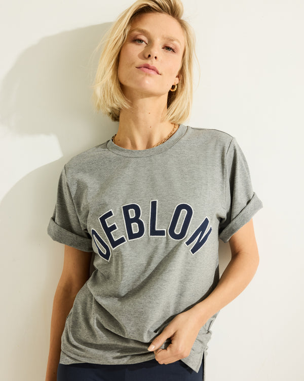 deblon sports Colette Striped Top Black Pearl