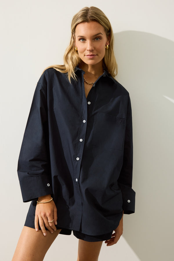 deblon sports Maeve Blouse Navy