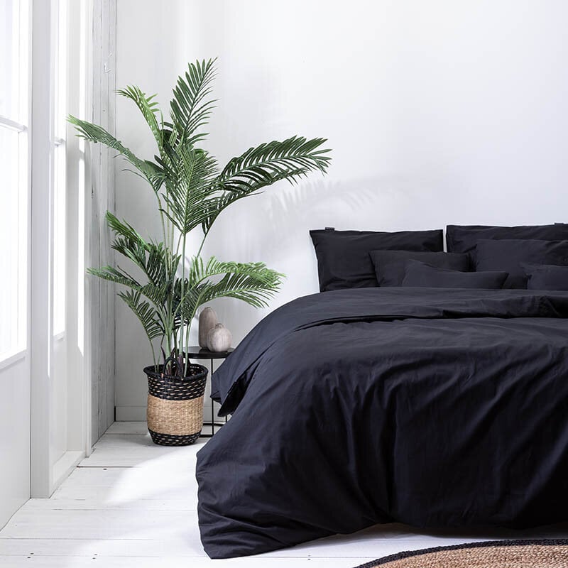Dekbed Discounter 2-PACK: Kussenslopen Percale Katoen - Off Black