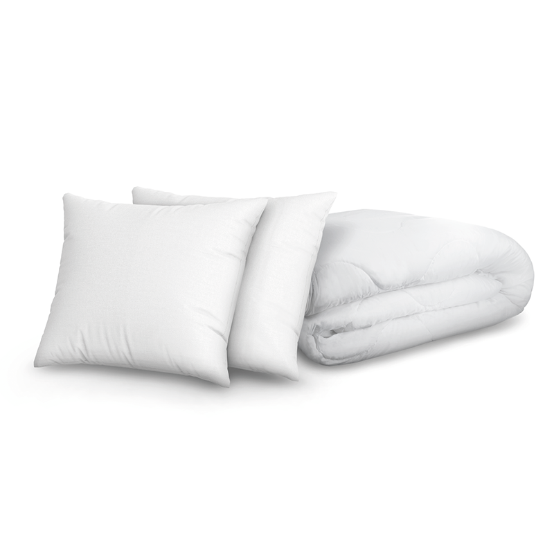 Dekbed Discounter Beddengoed Pakket: 2 Hoofdkussens + All Season Dekbed - 200 X 200 Cm