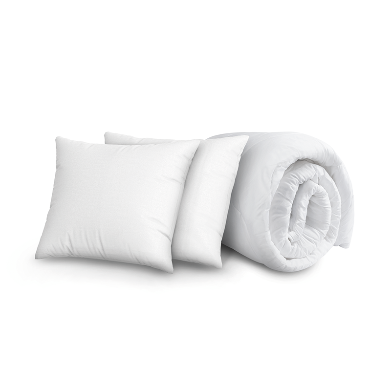 Dekbed Discounter Beddengoed Pakket: 2 Hoofdkussens + All Season Dekbed - 200 X 200 Cm