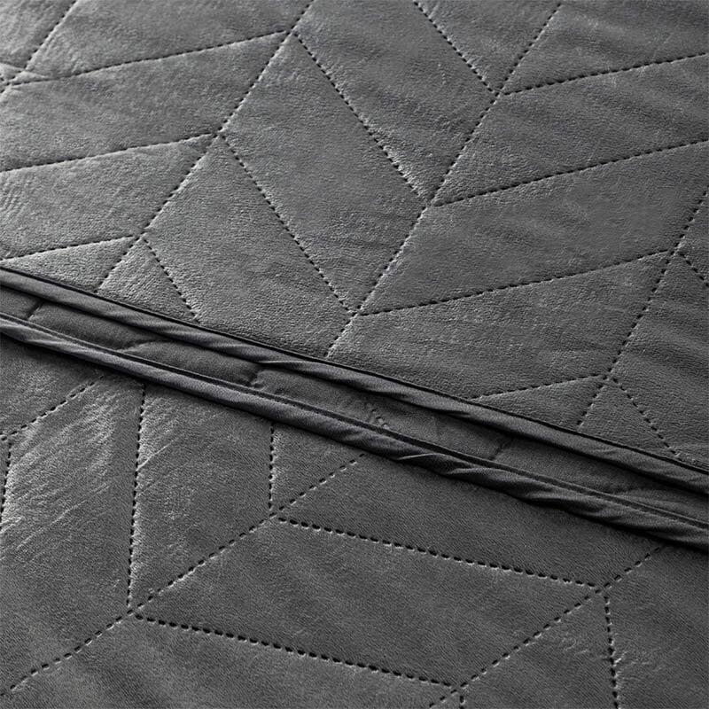 Dekbed Discounter Bedsprei Velvet Prisma - Antraciet