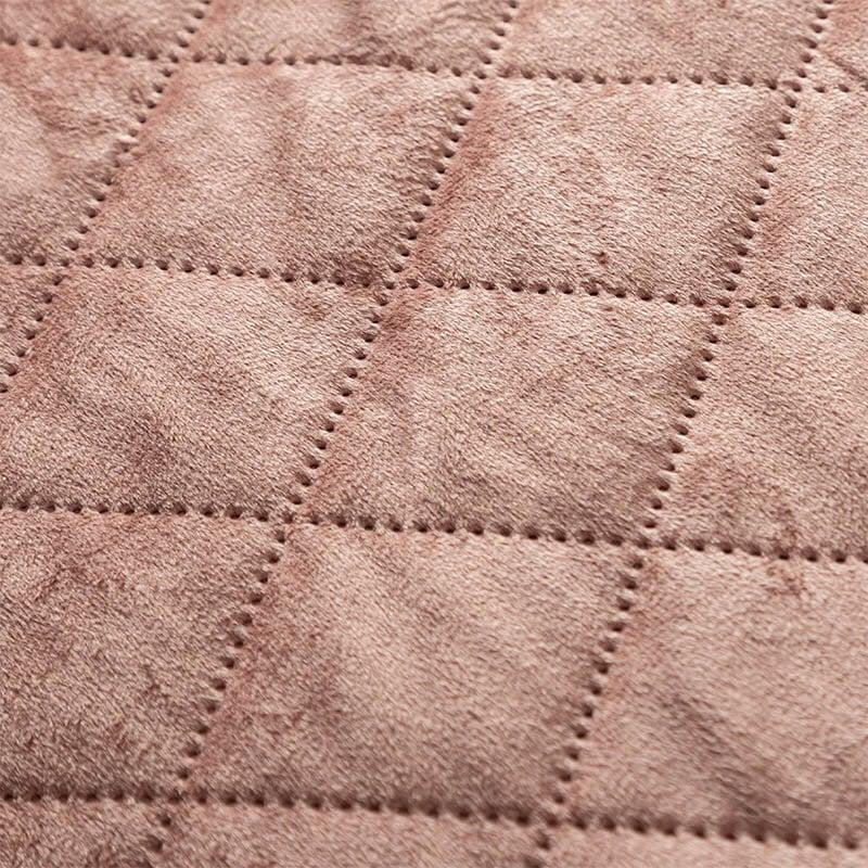 Dekbed Discounter Bedsprei Velvet Ruit - Roze