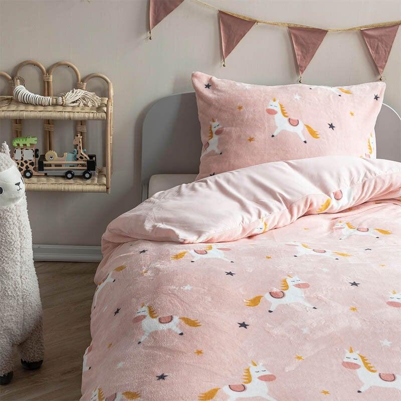 dekbed discounter Dekbedovertrek Fleece - Unicorn