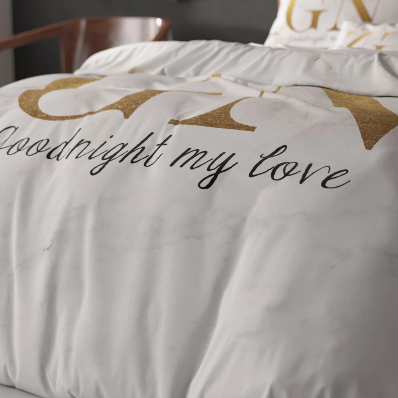 Dekbed Discounter Dekbedovertrek Goodnight - Goud