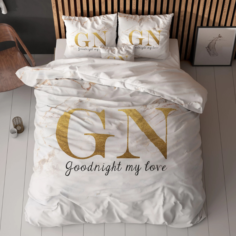 Dekbed Discounter Dekbedovertrek Goodnight - Goud