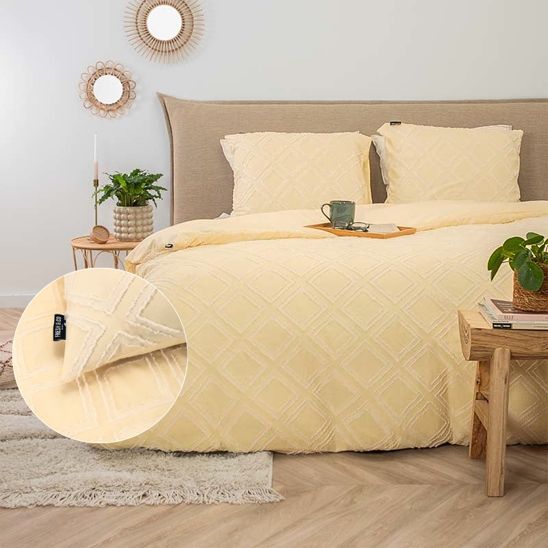 dekbed discounter Dekbedovertrek Ibiza Saar - Geel