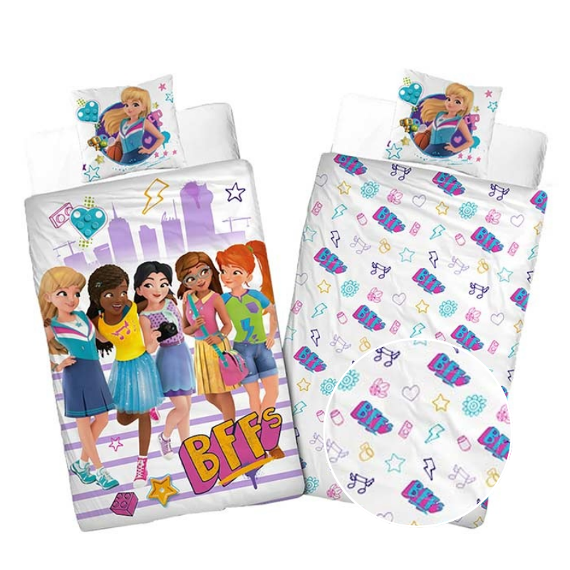 dekbed discounter Dekbedovertrek Katoen - Lego Girls