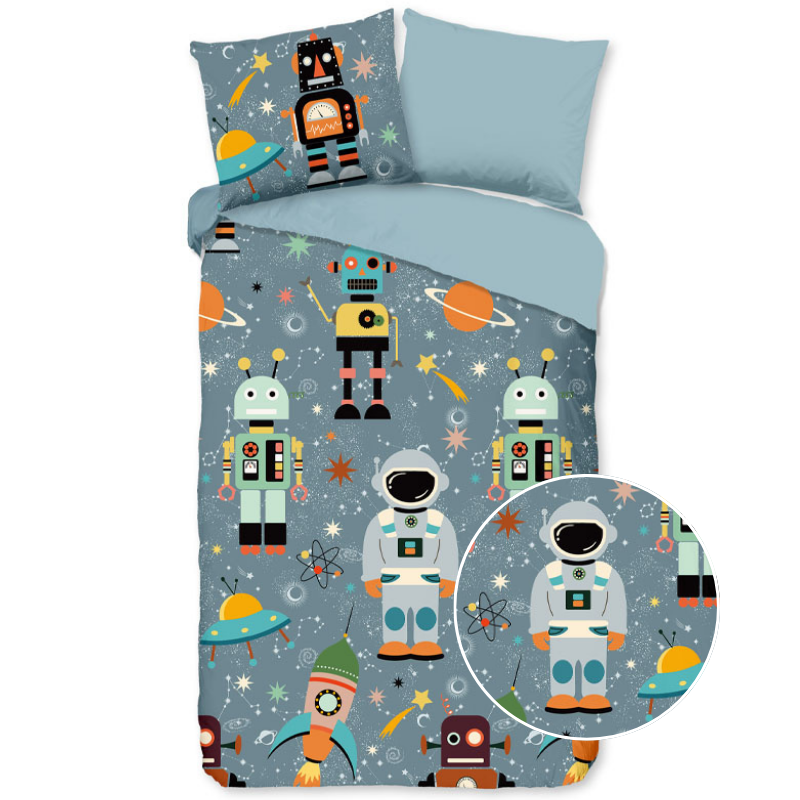 dekbed discounter Dekbedovertrek Katoen - Spacemen