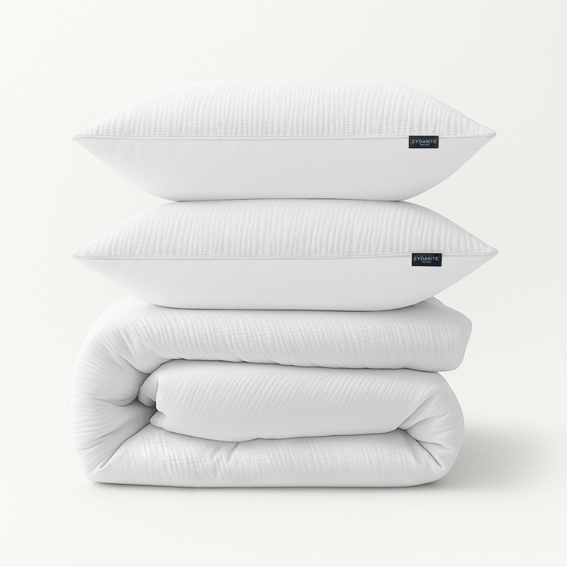 dekbed discounter Dekbedovertrek Mousseline - Wit