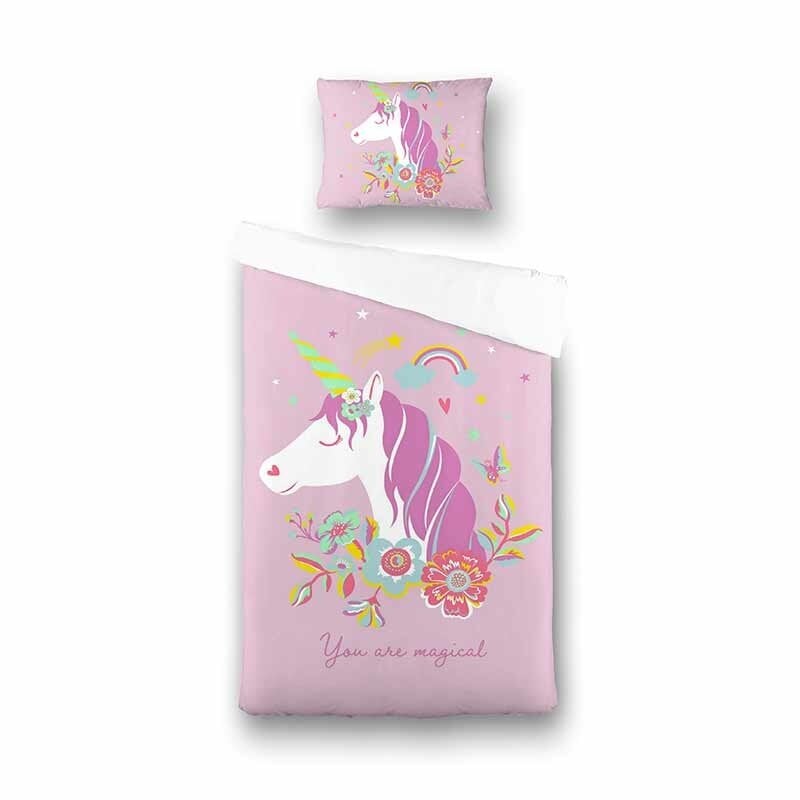 dekbed discounter Dekbedovertrek Pink Unicorn