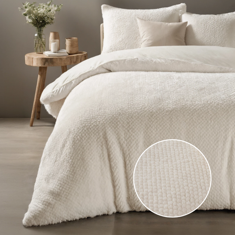 dekbed discounter Dekbedovertrek Rabbit Fur - Crème