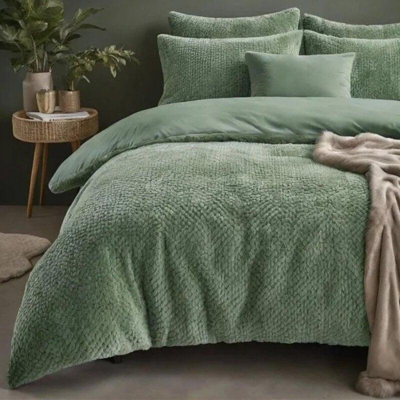 Dekbed Discounter Dekbedovertrek Rabbit Fur - Groen