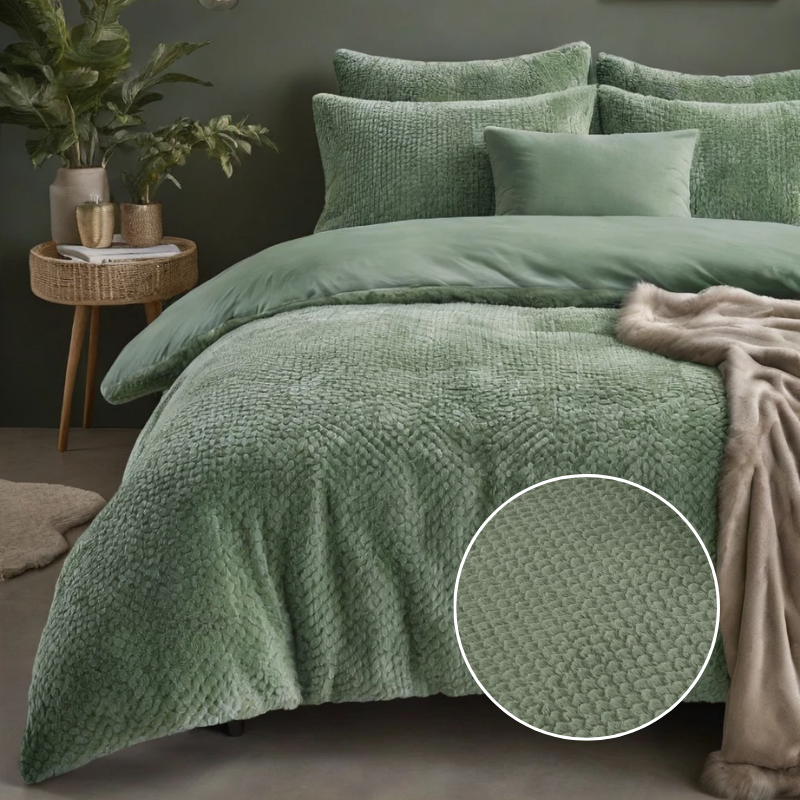 dekbed discounter Dekbedovertrek Rabbit Fur - Groen