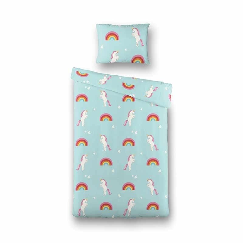 dekbed discounter Dekbedovertrek Rainbow Unicorn