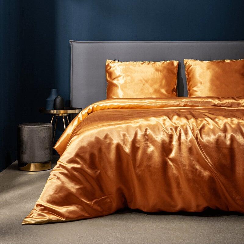 dekbed discounter Dekbedovertrek Silk Satin - Bruin