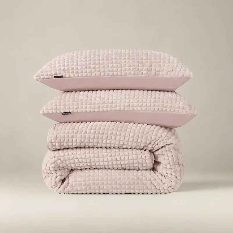 Dekbed Discounter Dekbedovertrek Teddy - Check - Roze