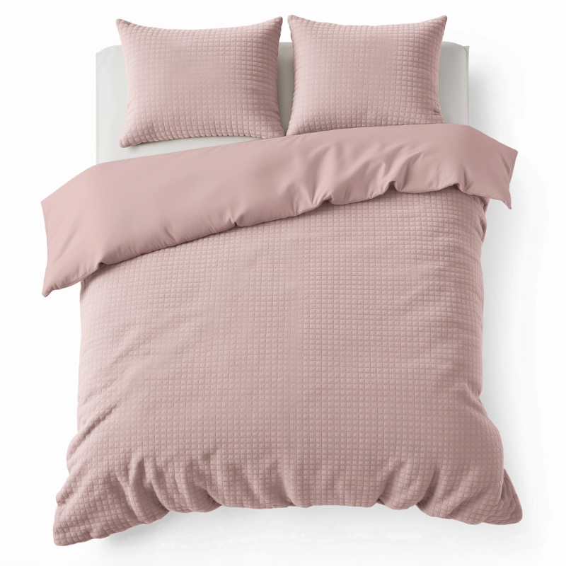 dekbed discounter Dekbedovertrek Teddy - Check - Roze