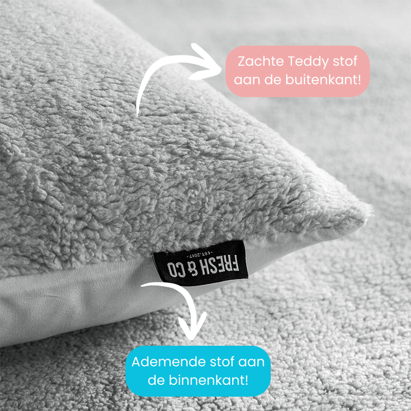 Dekbed Discounter Dekbedovertrek Teddy - Lichtgrijs