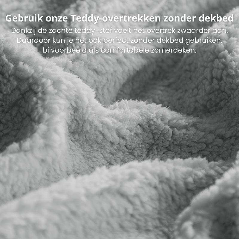Dekbed Discounter Dekbedovertrek Teddy - Lichtgrijs