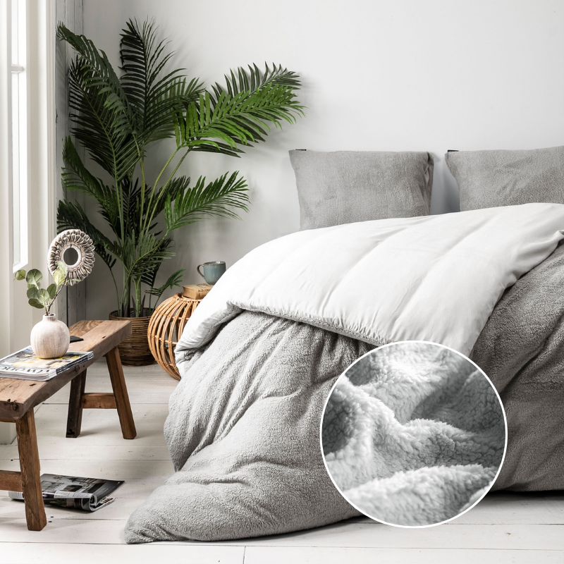 dekbed discounter Dekbedovertrek Teddy - Lichtgrijs
