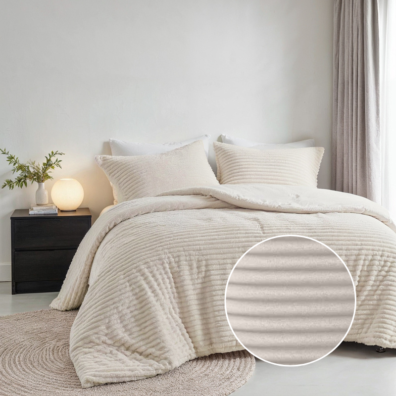 dekbed discounter Dekbedovertrek Teddy Rib